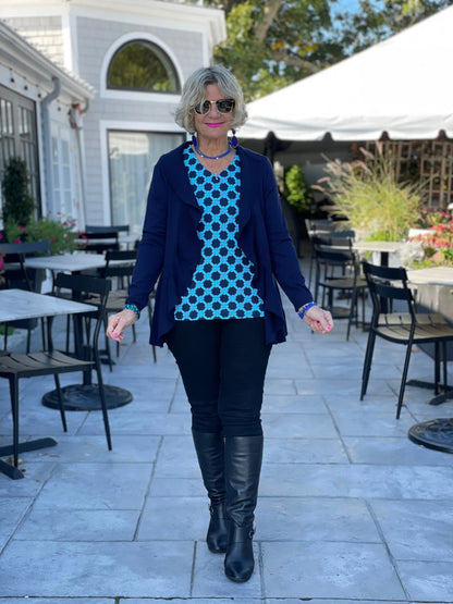 LULU-B NAVY CAROLINE DAY SWEATER