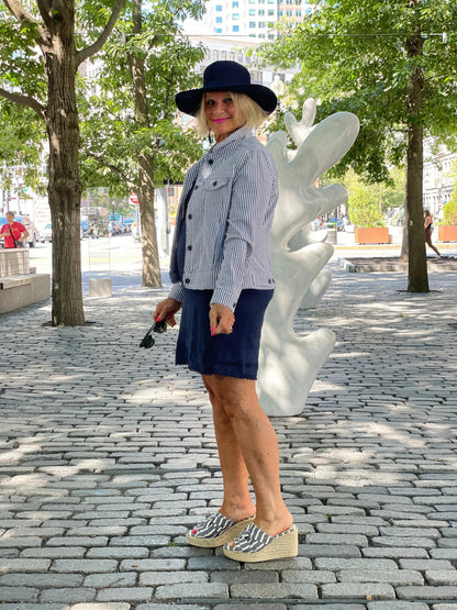 LULU-B NAVY LINEN DRESS