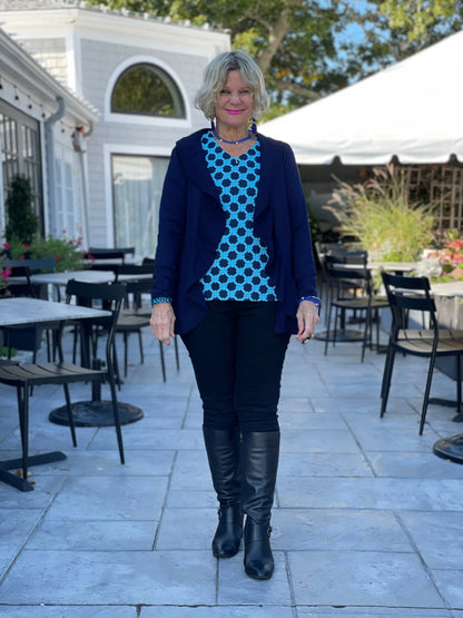 LULU-B NAVY CAROLINE DAY SWEATER