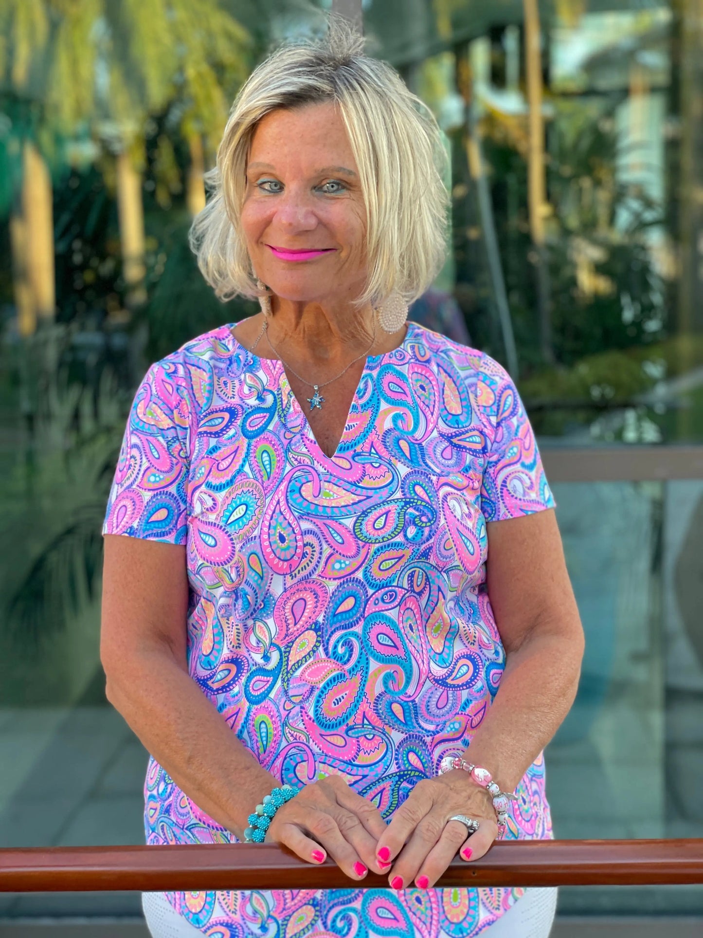 CAROLINA PAISLEY SHORT SLEEVE