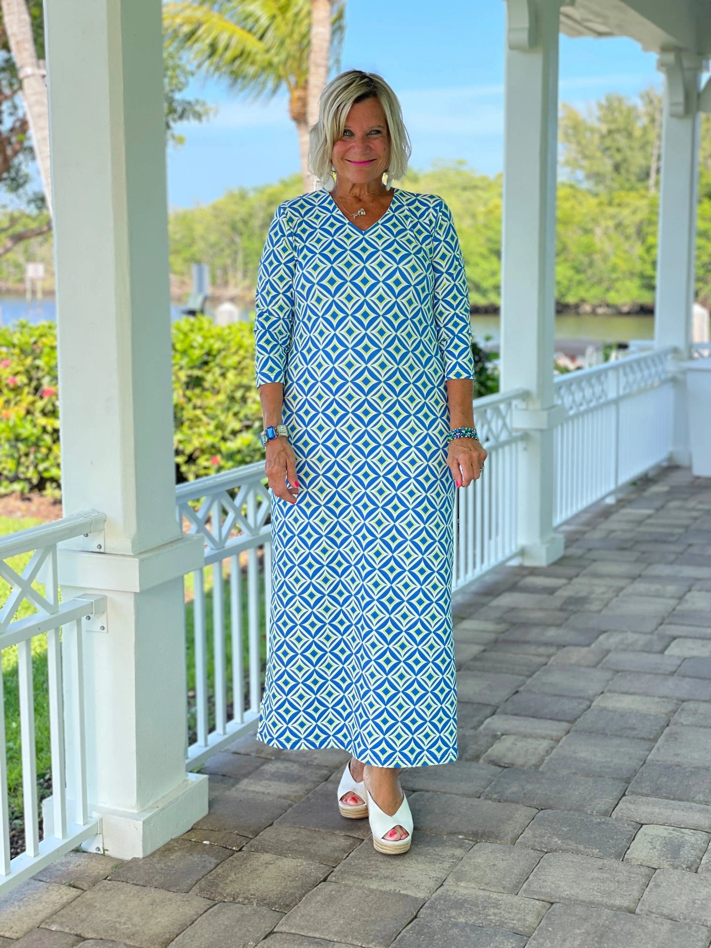 AQUA DIAMONDS ELBOW MAXI