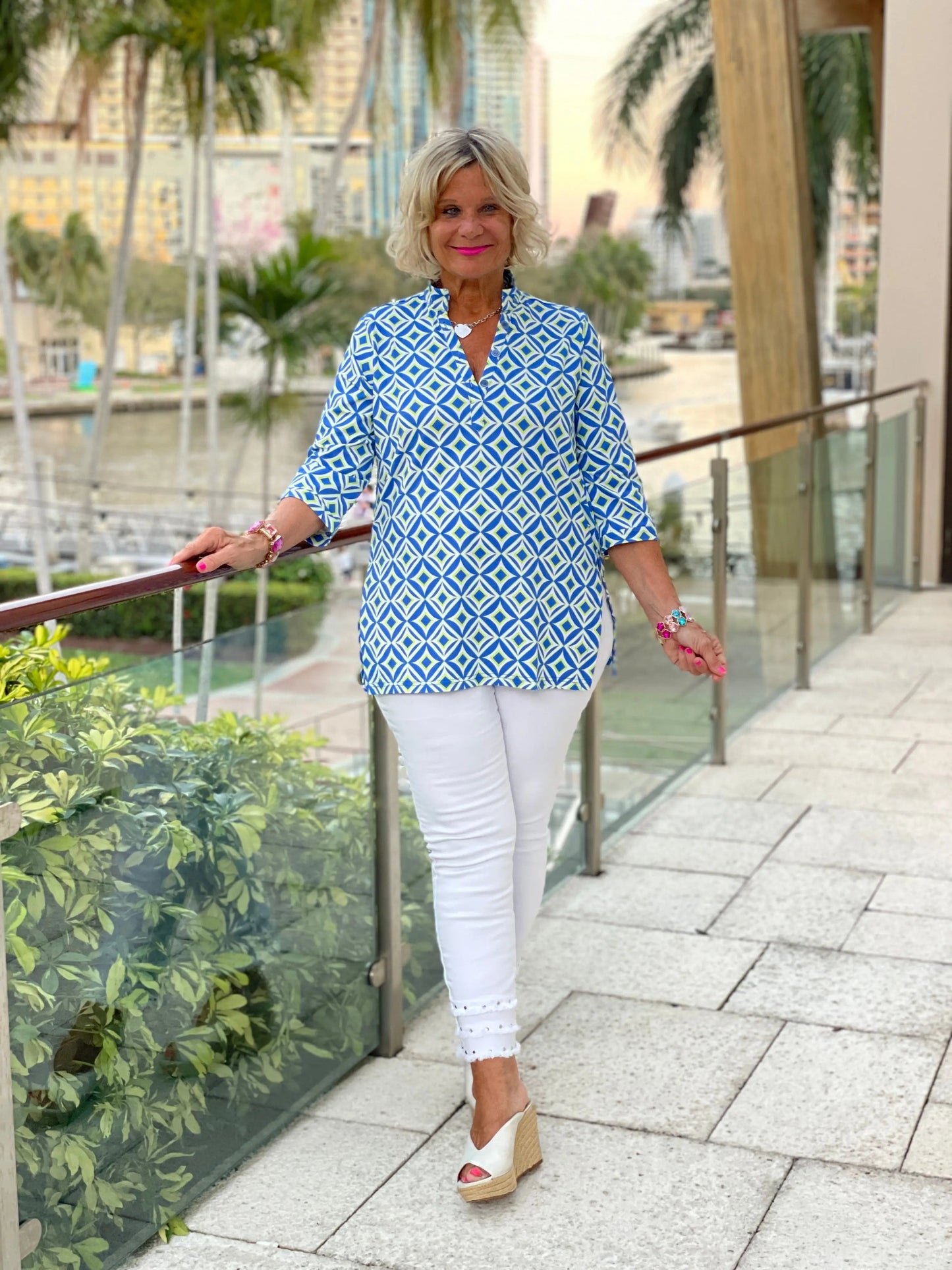 AQUA DIAMONDS TUNIC