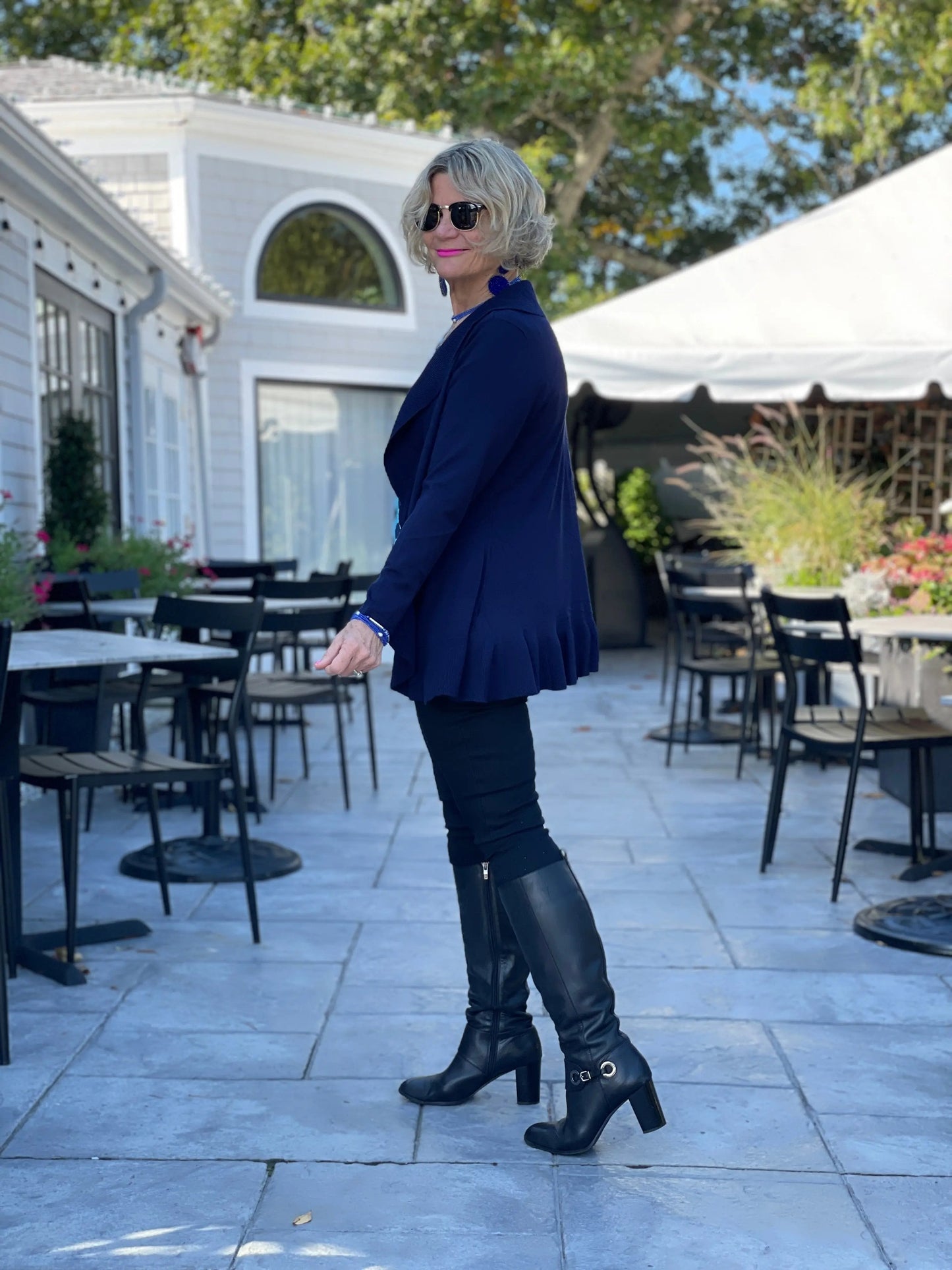LULU-B NAVY CAROLINE DAY SWEATER