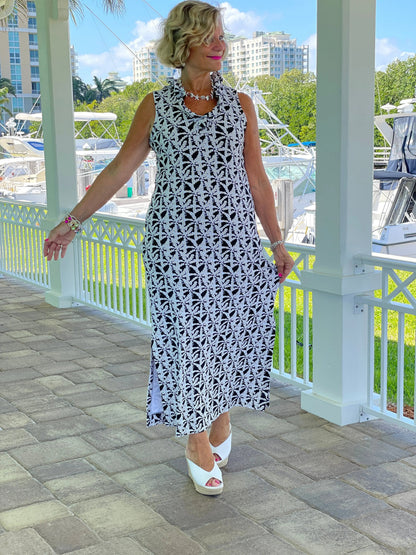 BLACK AND BEIGE MAXI