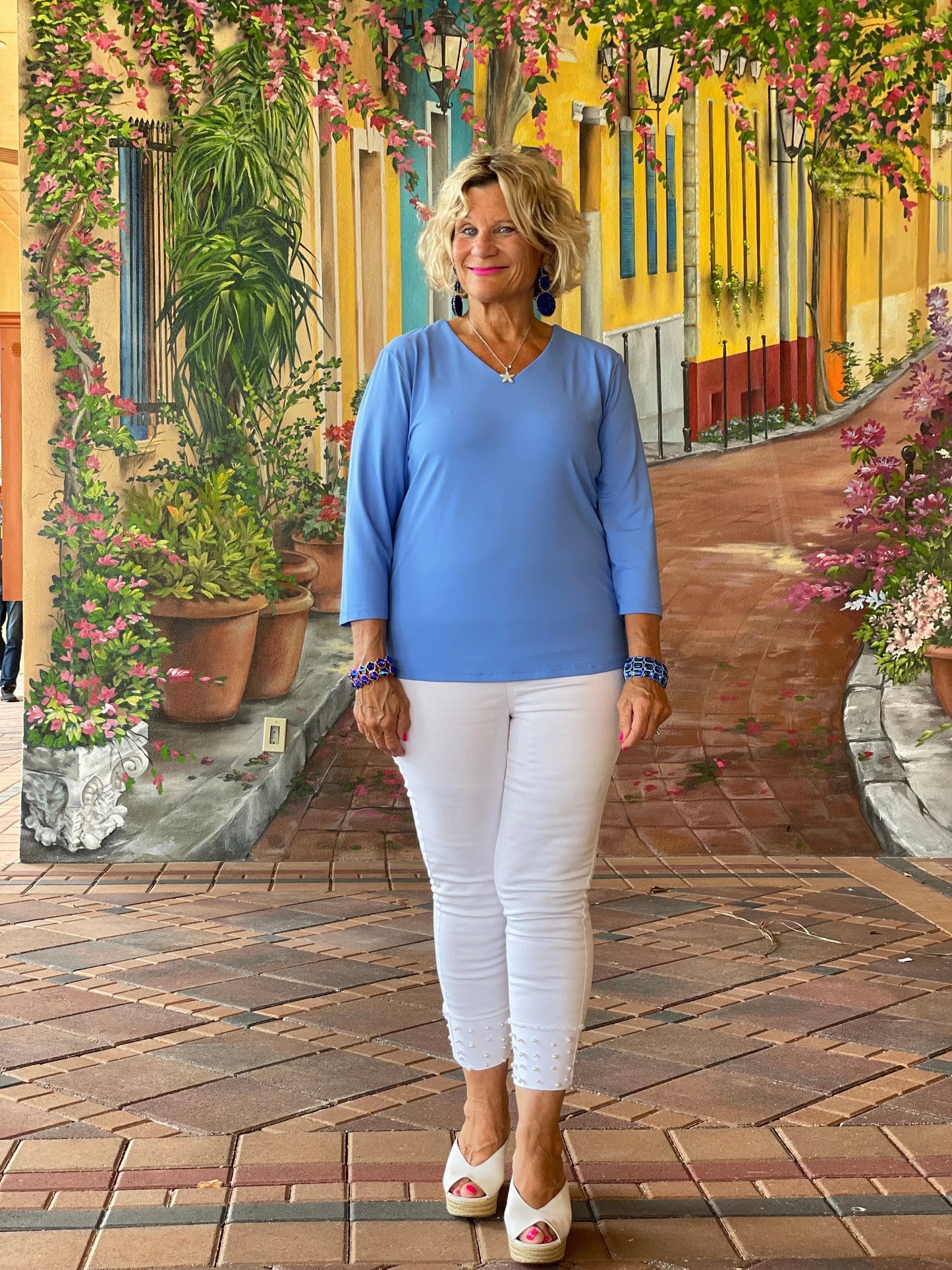 LIGHT PERRI SLEEVE V NECKi