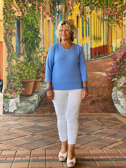 LIGHT PERRI SLEEVE V NECKi