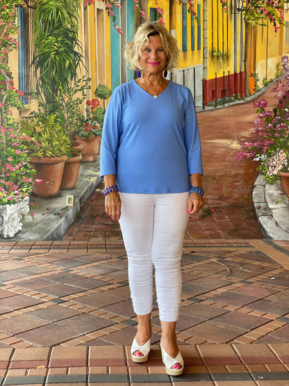 LIGHT PERRI SLEEVE V NECKi