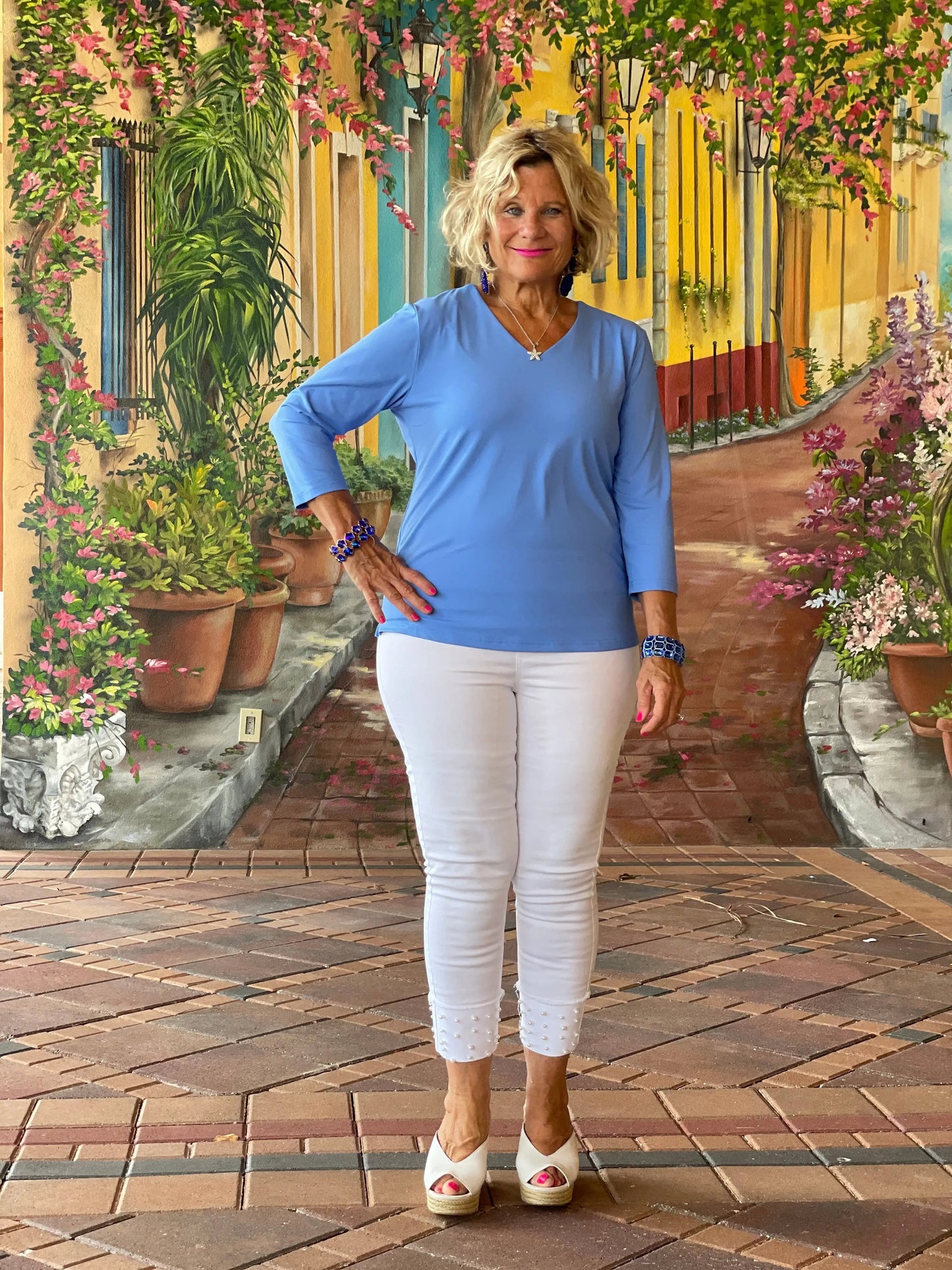 LIGHT PERRI SLEEVE V NECKi
