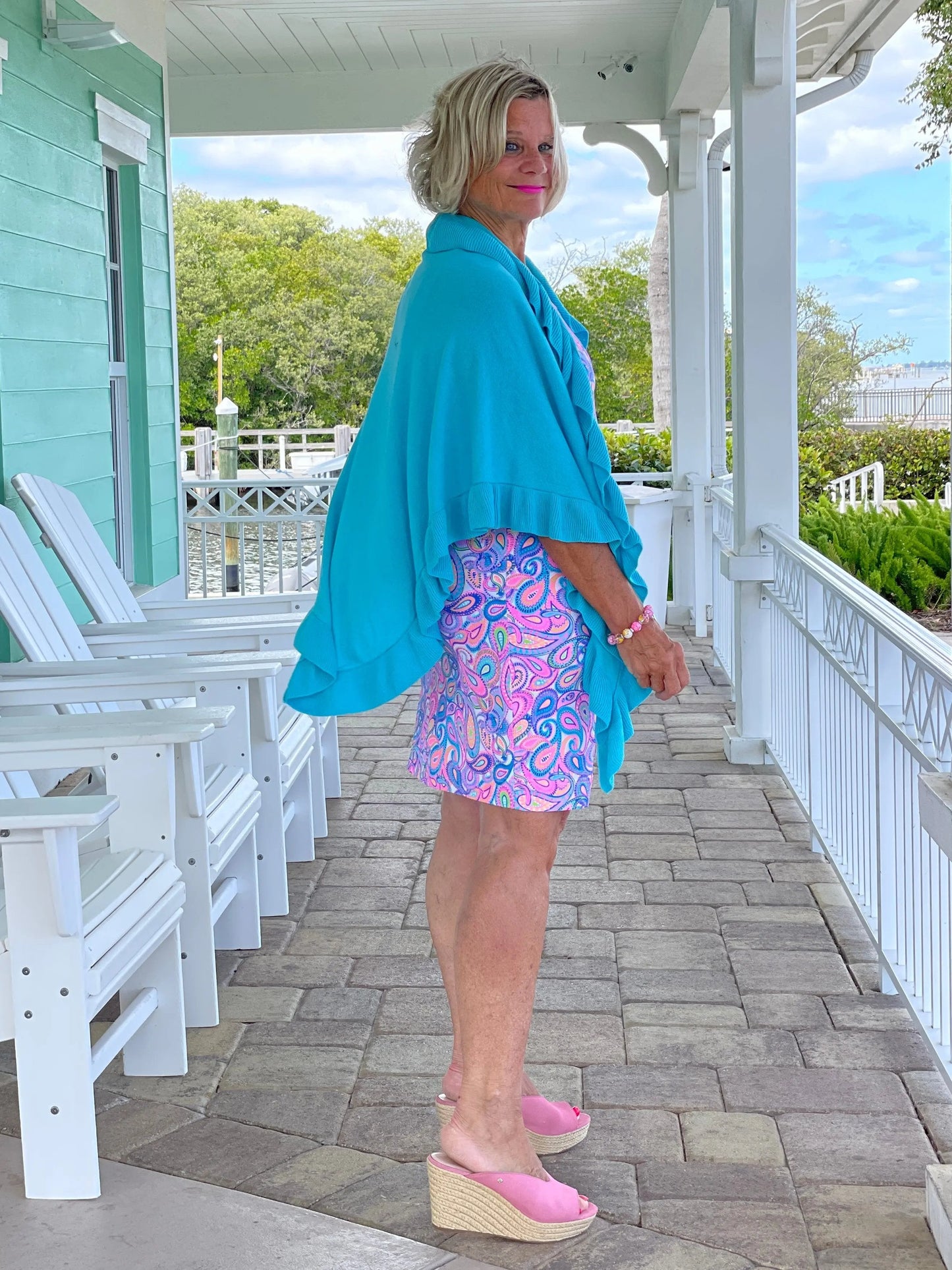 CAROLINA PAISLEY HALTER DRESS