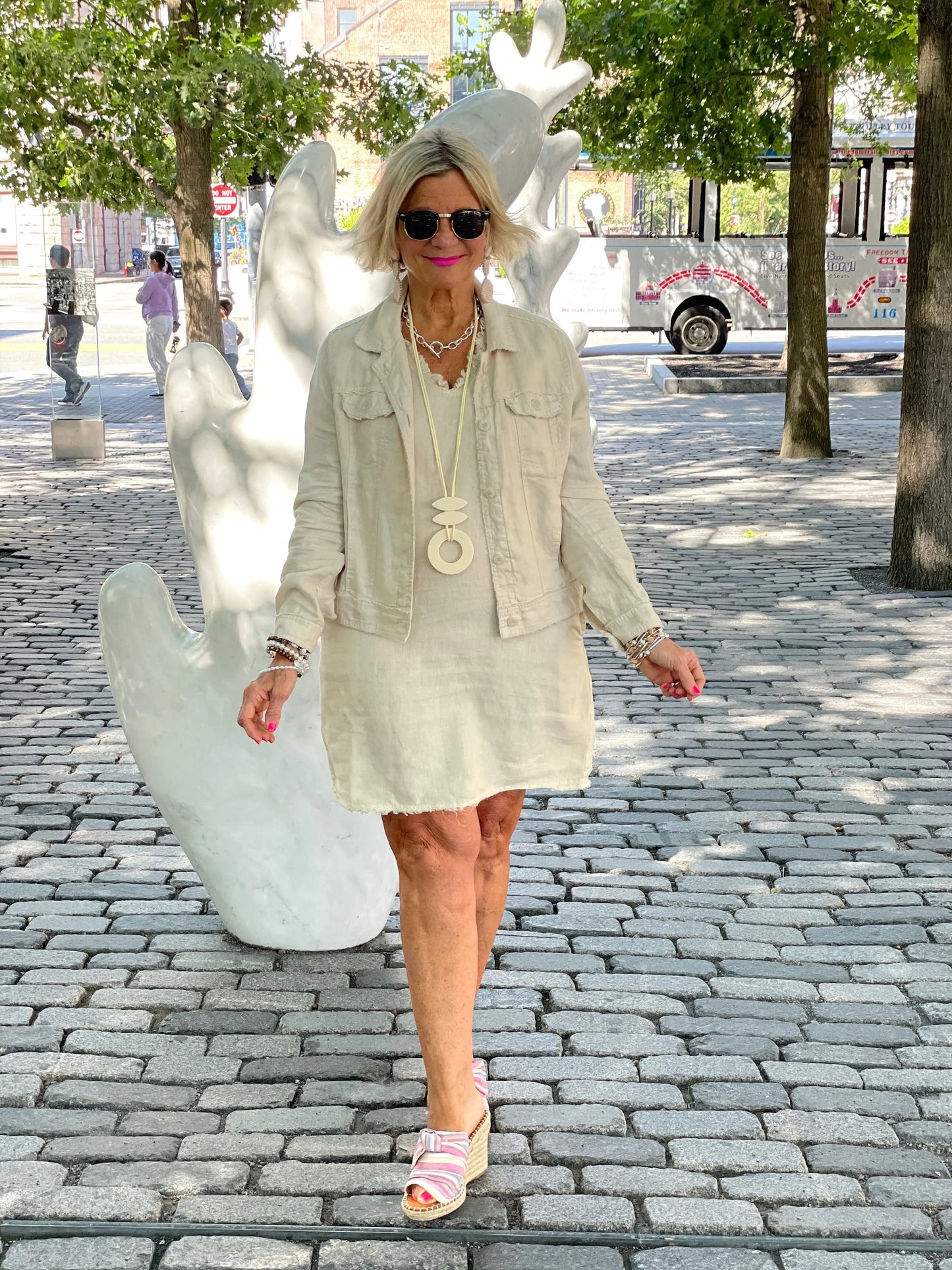 LULU-B STONE LINEN DRESS