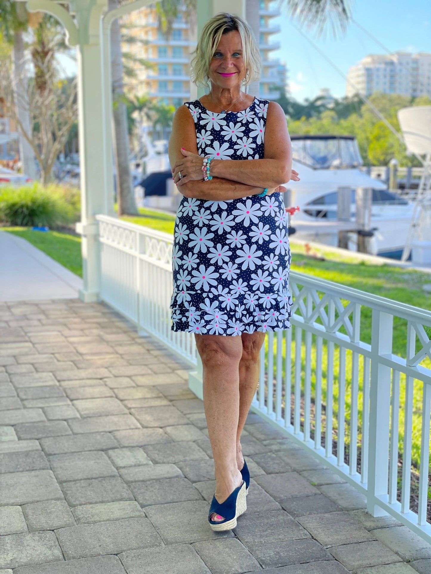 DAISY SHIFT RUFFLE DRESS