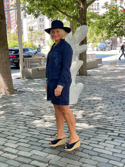 LULU-B NAVY LINEN DRESS