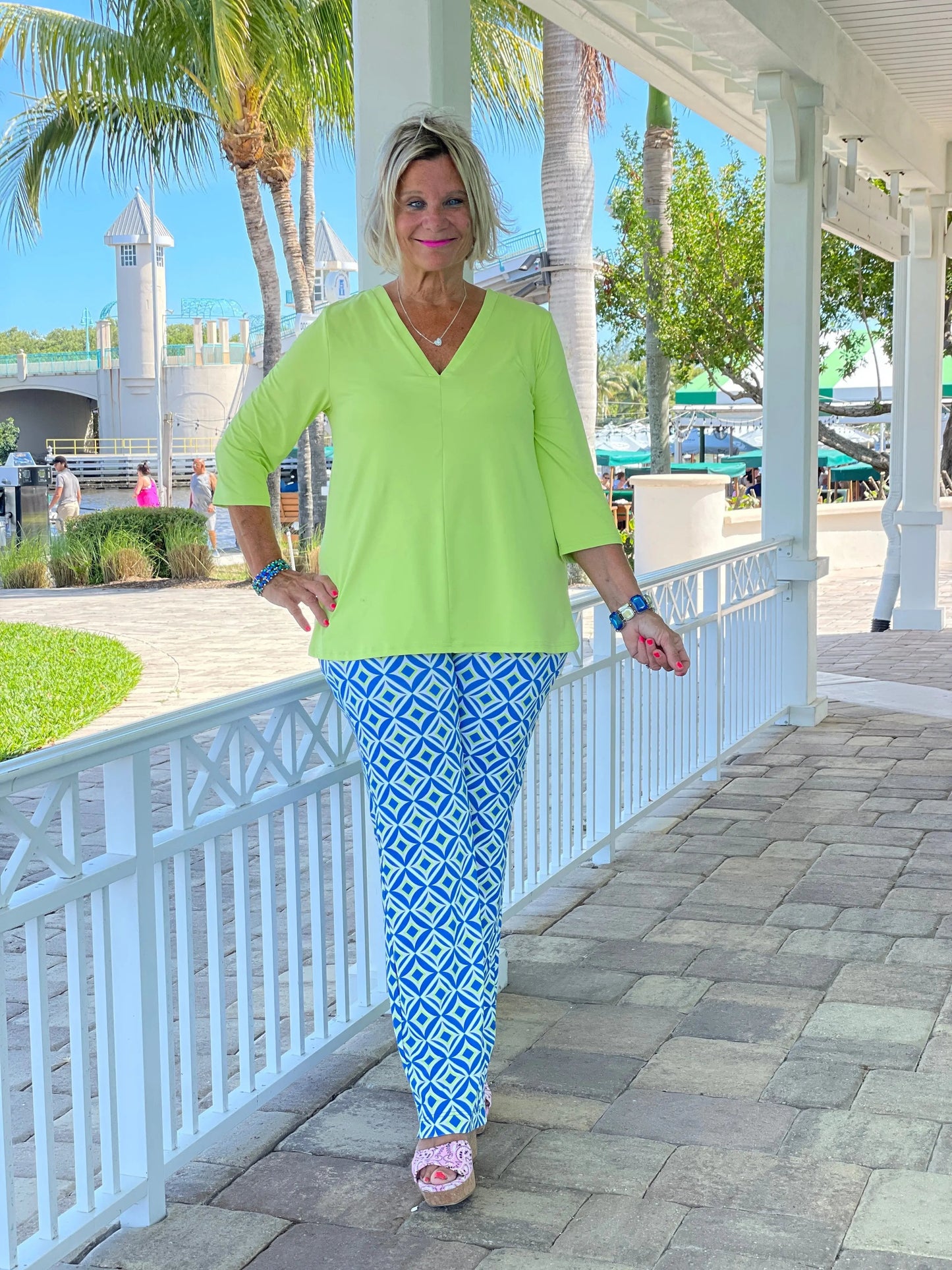 AQUA DIAMOND PALAZZO PANT