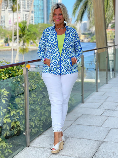 AQUA DIAMONDS FULL ZIPPER