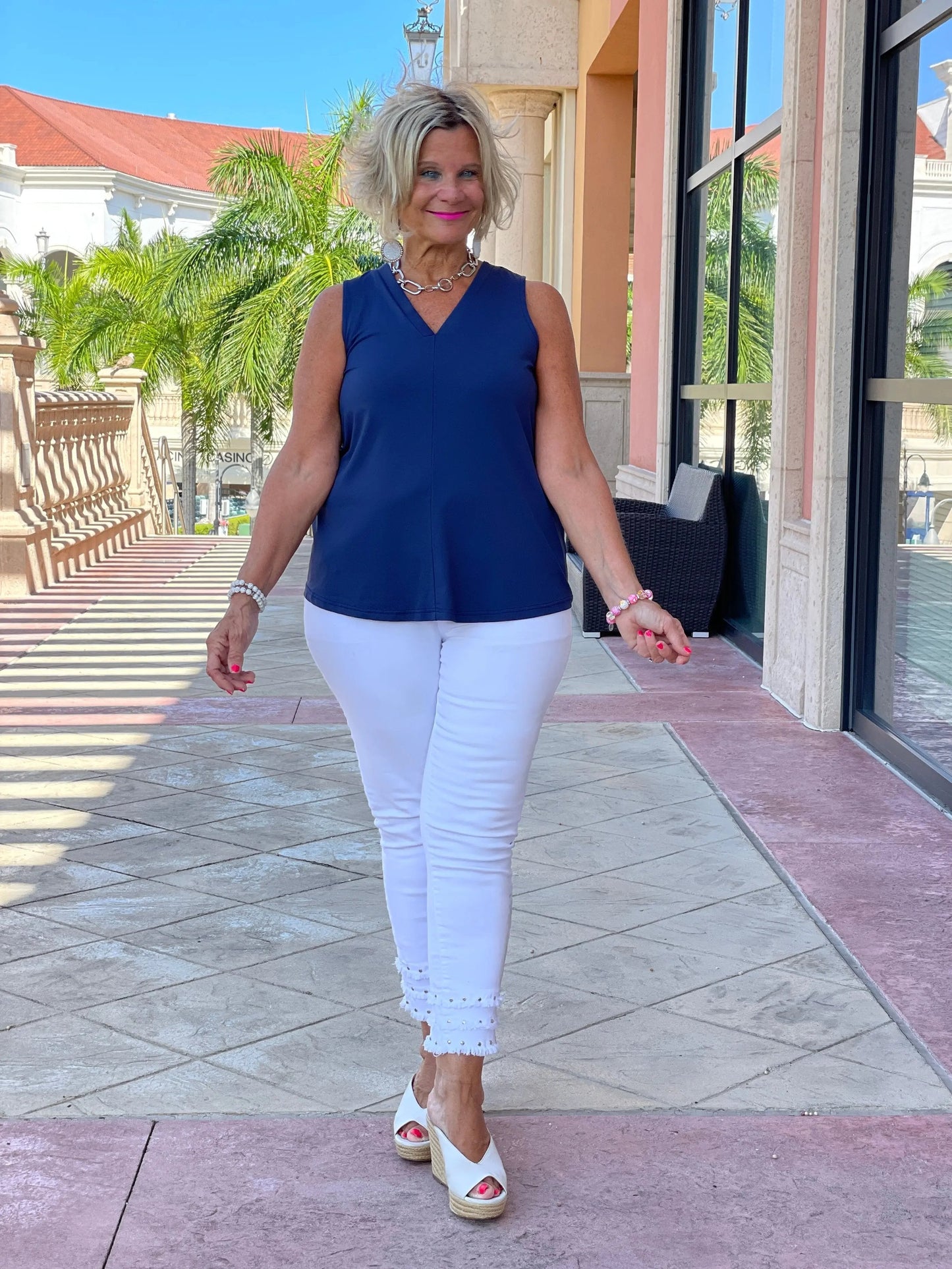 LULU B  NAVY SEERSUCKER JACKET
