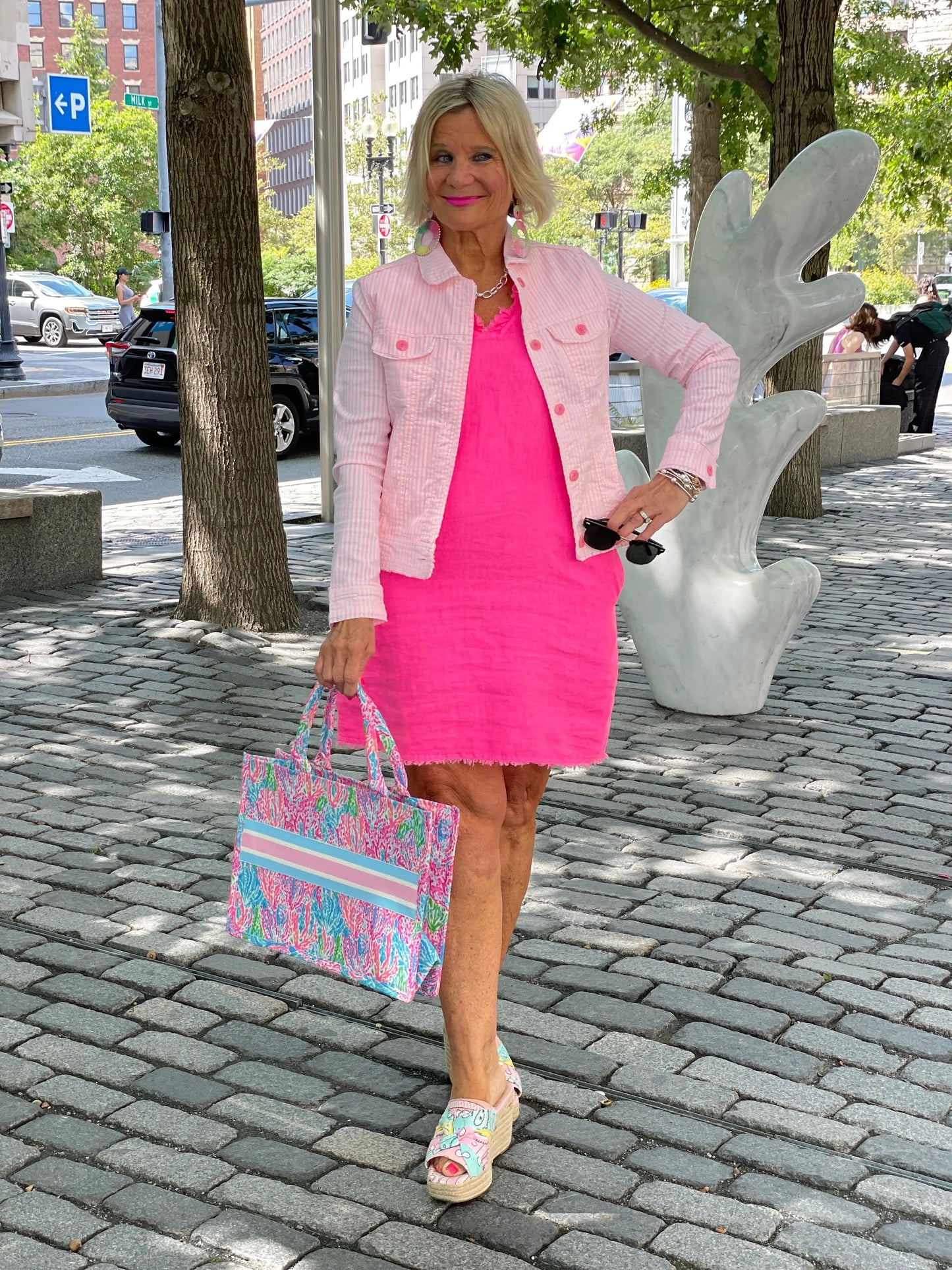 LULU-B PINK SEERSUCKER JACKET
