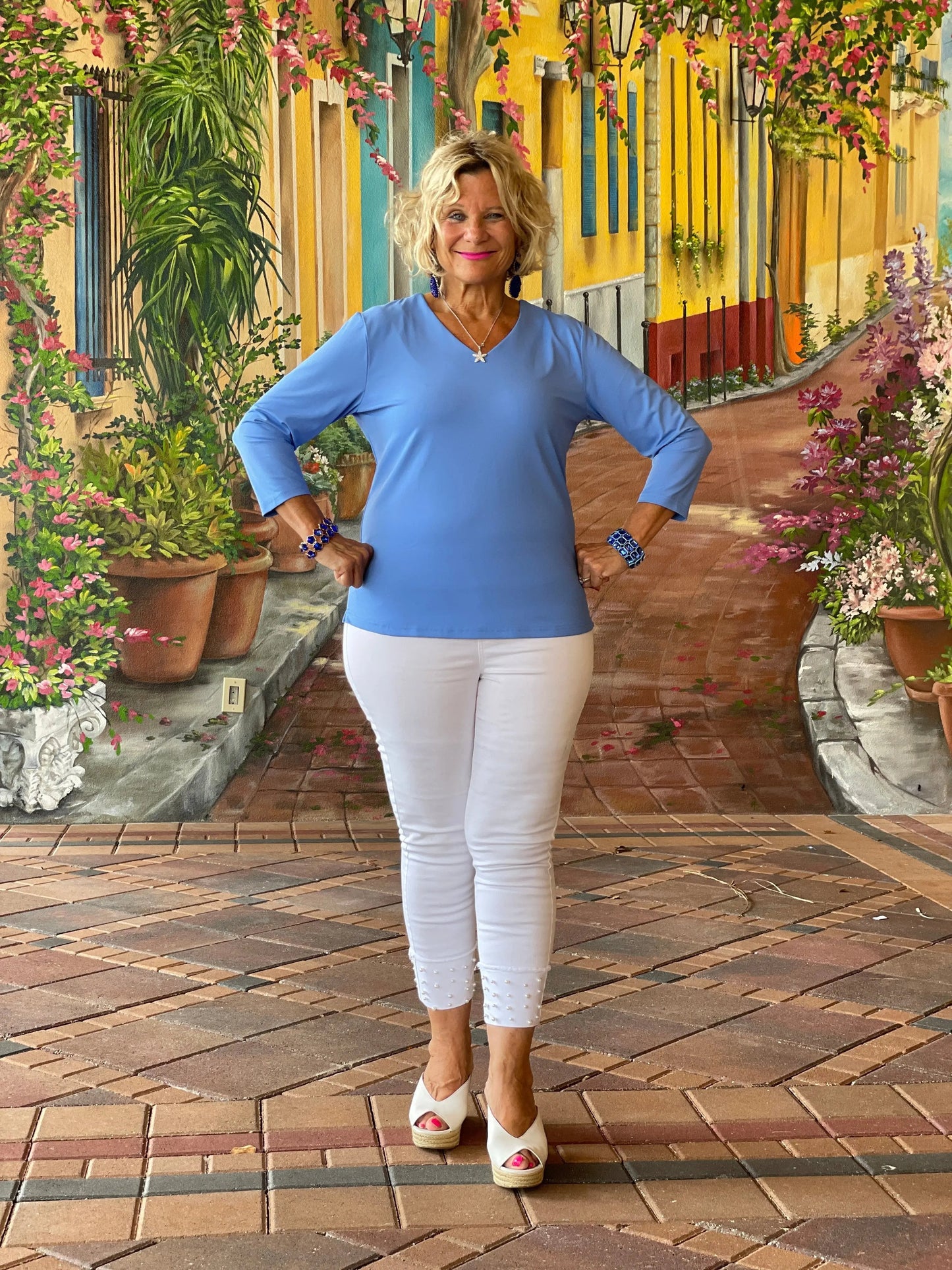 LIGHT PERRI SLEEVE V NECKi