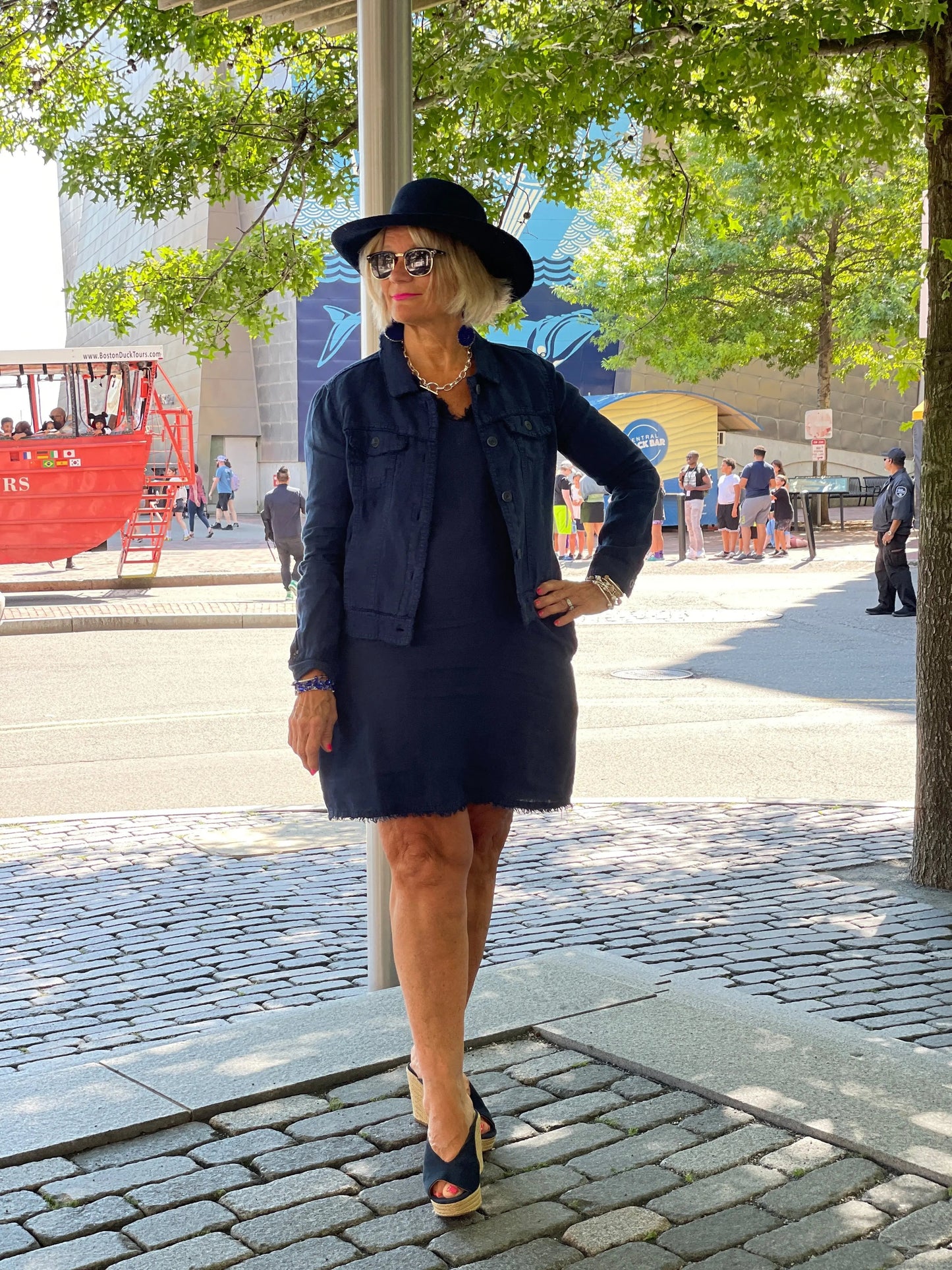 LULU-B NAVY LINEN DRESS