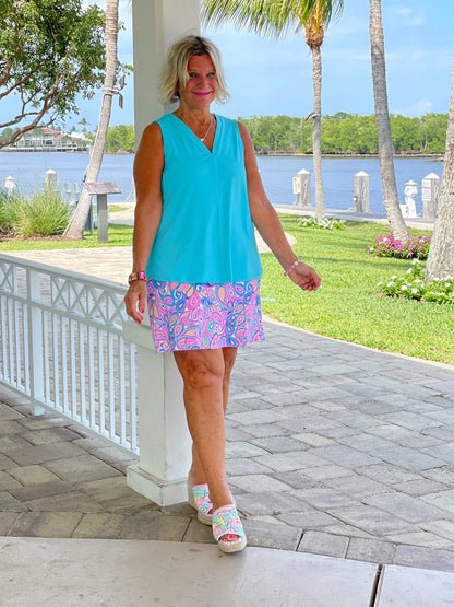 CAROLINA PAISLEY SKORT