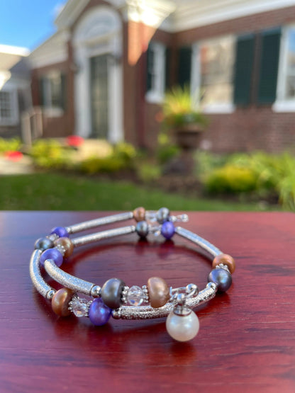 FRESH WATER PEARL LILAC BRACELET WRAP