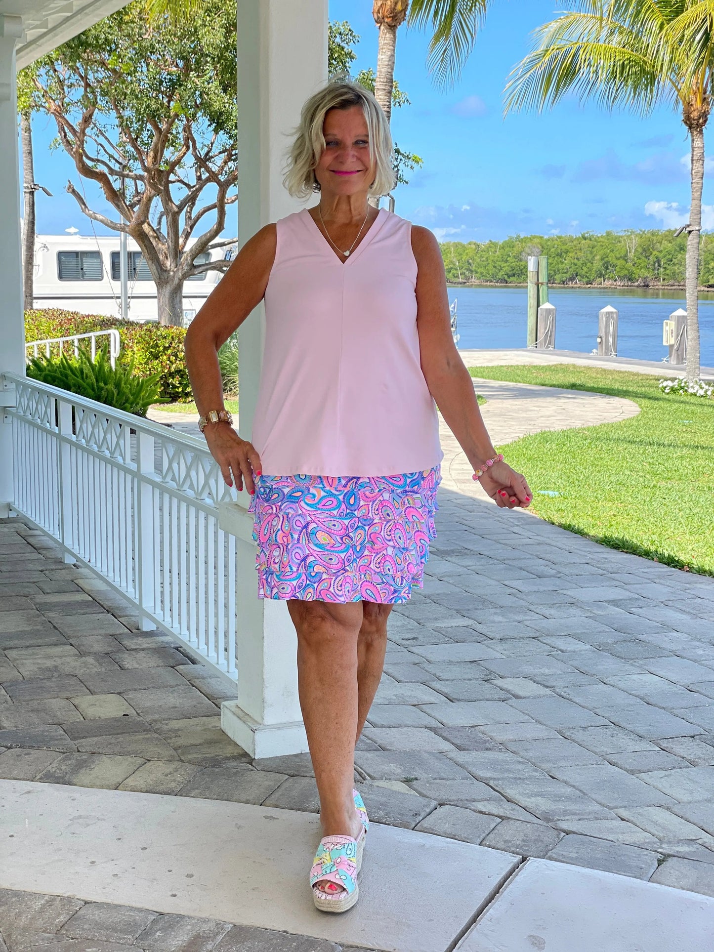 CAROLINA PAISLEY CHA CHA SKORT