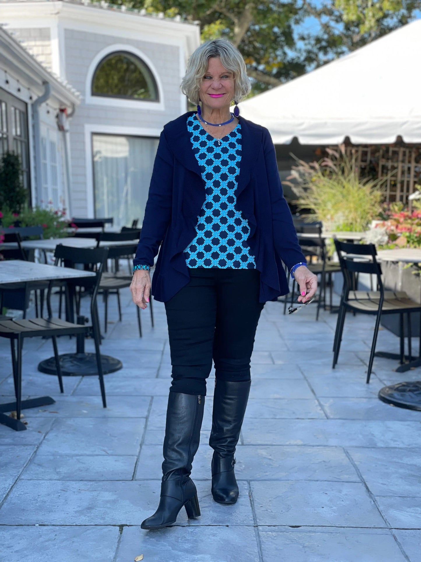 LULU-B NAVY CAROLINE DAY SWEATER
