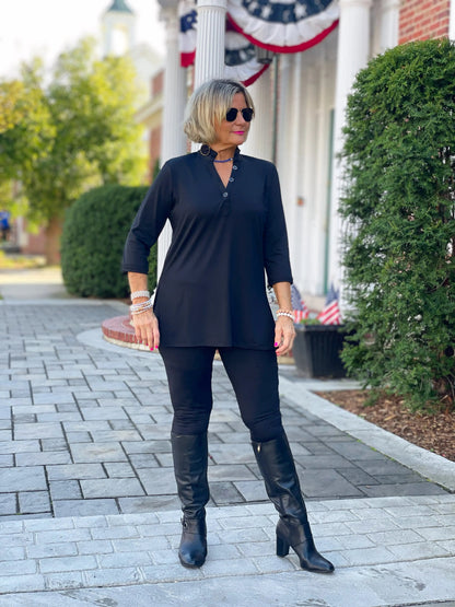 LULU-B  BLACK TUNIC