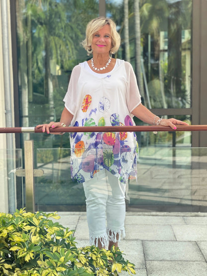 CHIFFON WHITE TUNIC