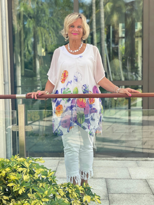 CHIFFON WHITE TUNIC