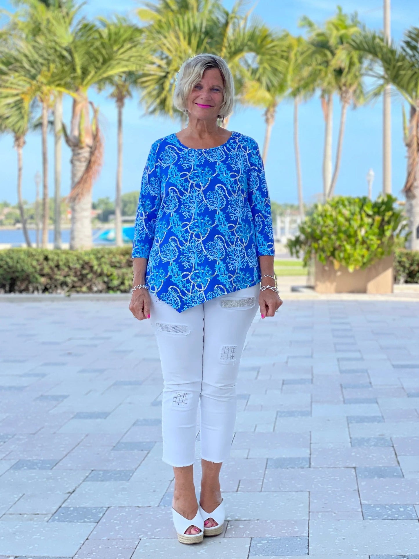 AQUA LANE ASYMMETRIC TOP