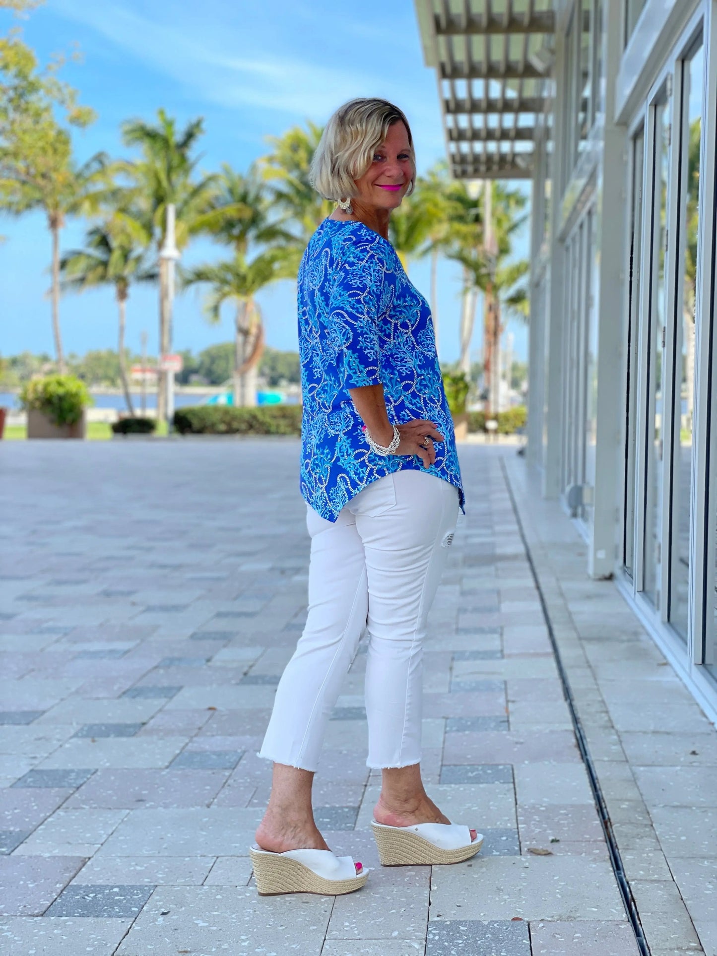 AQUA LANE ASYMMETRIC TOP