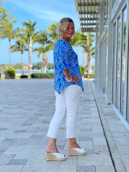 AQUA LANE ASYMMETRIC TOP