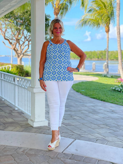 AQUA DIAMONDS HALTER TOP