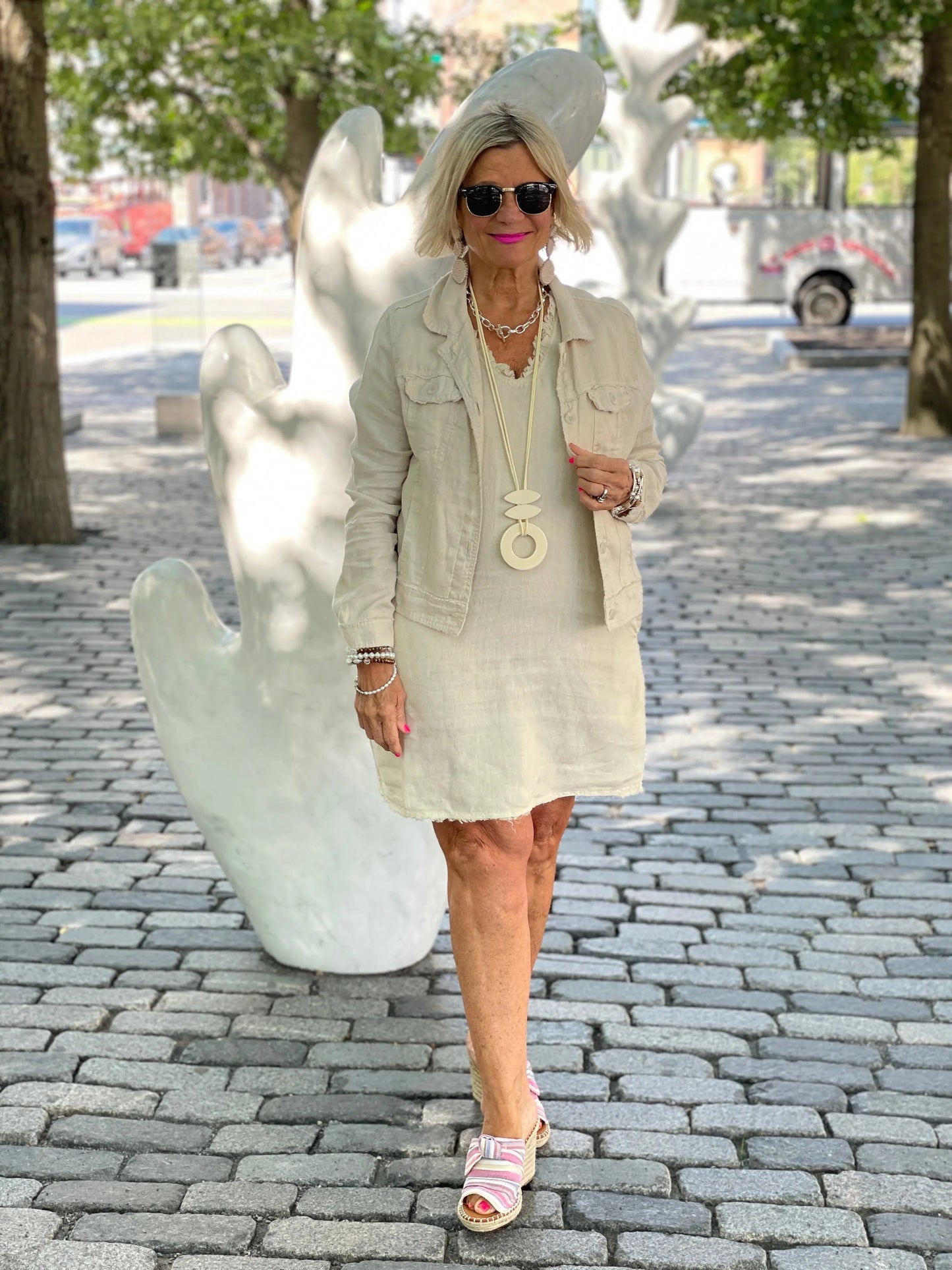 LULU-B STONE LINEN DRESS