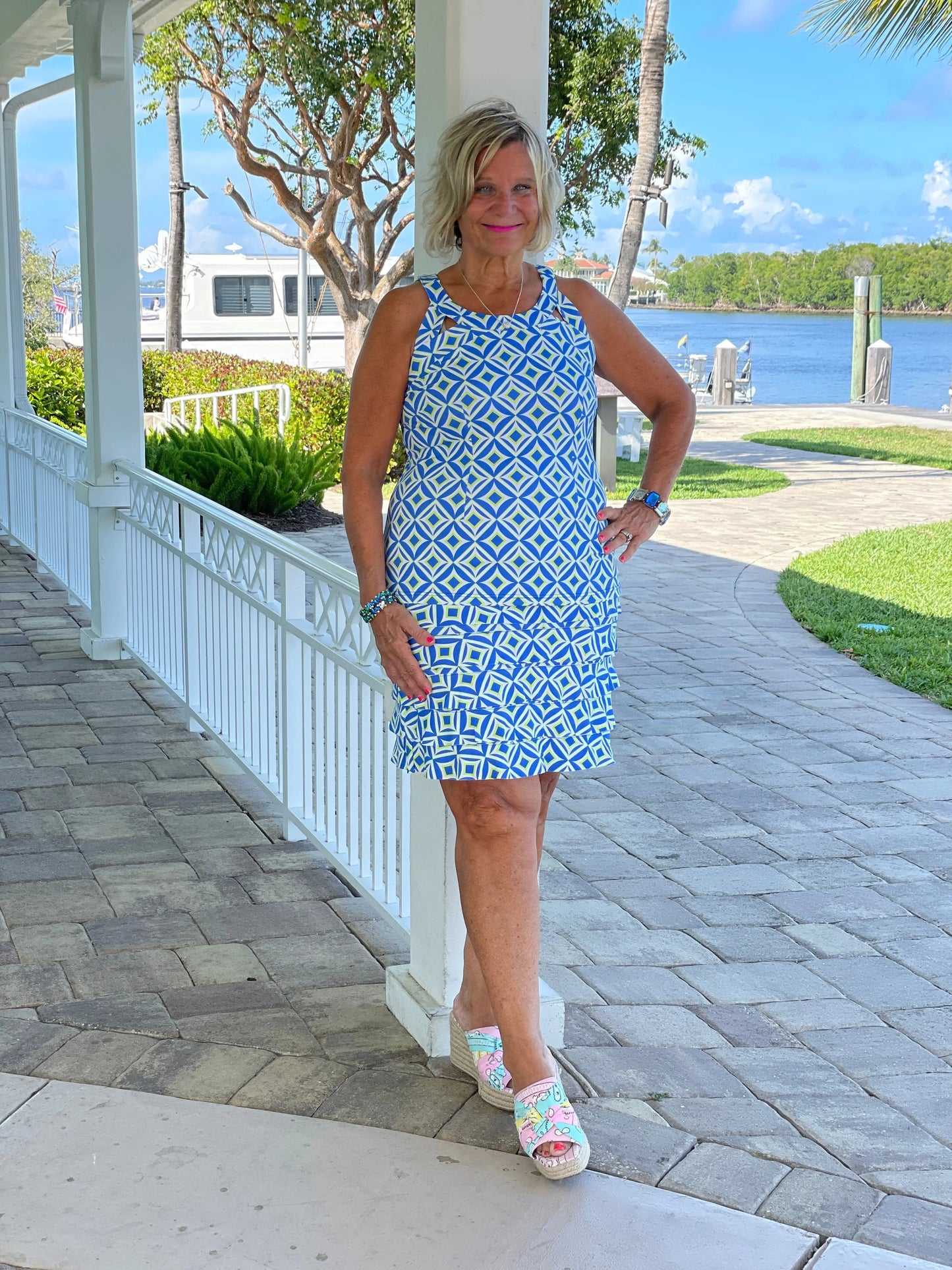 AQUA DIAMONDS BLUE CHA CHA SKORT