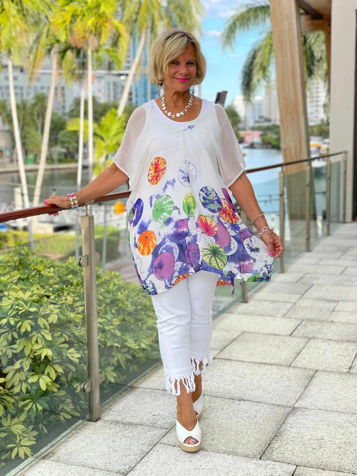 CHIFFON WHITE TUNIC