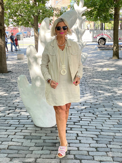 LULU-B STONE LINEN DRESS