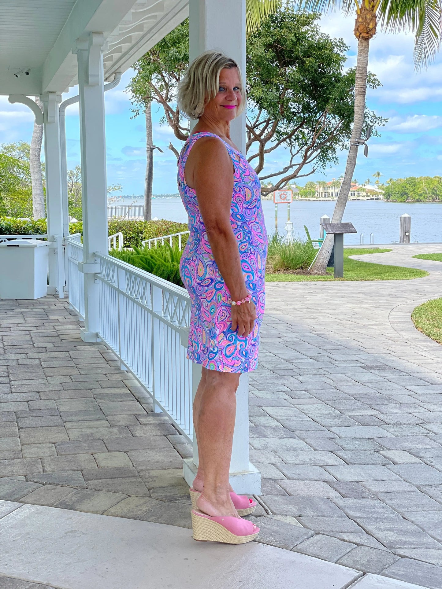 CAROLINA PAISLEY HALTER DRESS