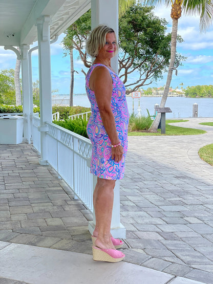 CAROLINA PAISLEY HALTER DRESS