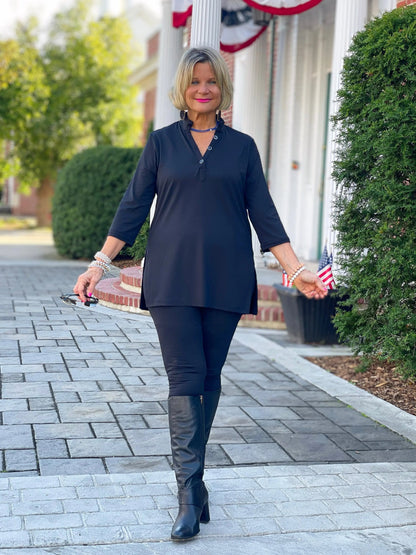 LULU-B  BLACK TUNIC