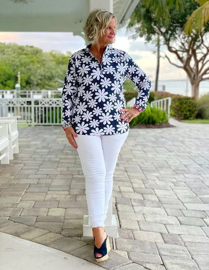 DAISY DAY HALF ZIPPER