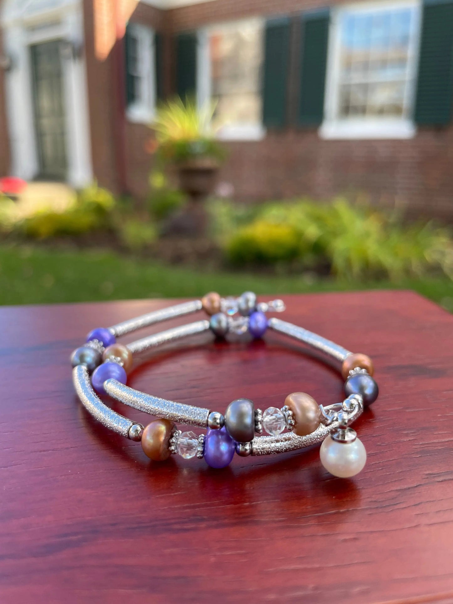 FRESH WATER PEARL LILAC BRACELET WRAP