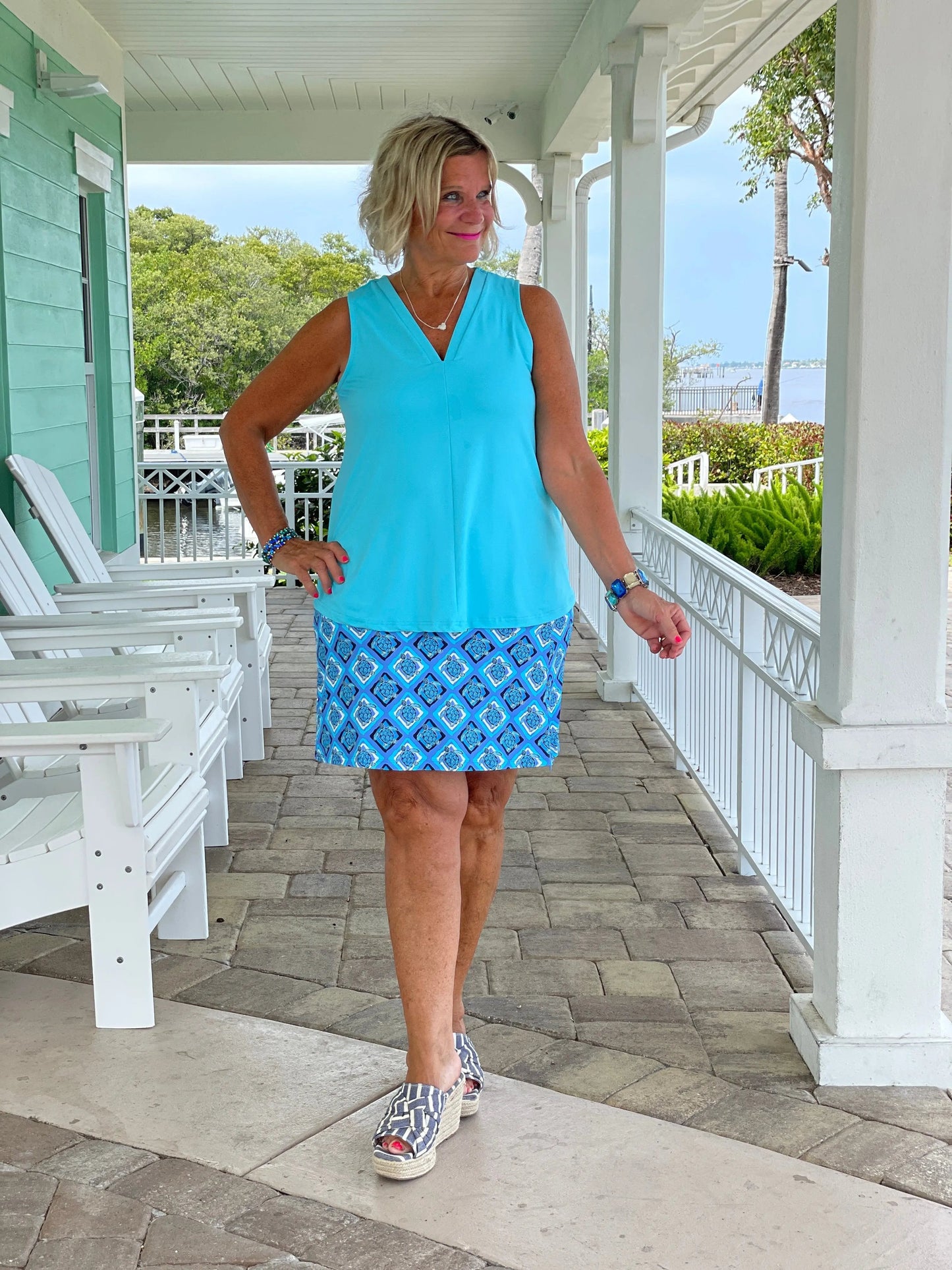 BAHAMA BLUE TURTLE SKORT
