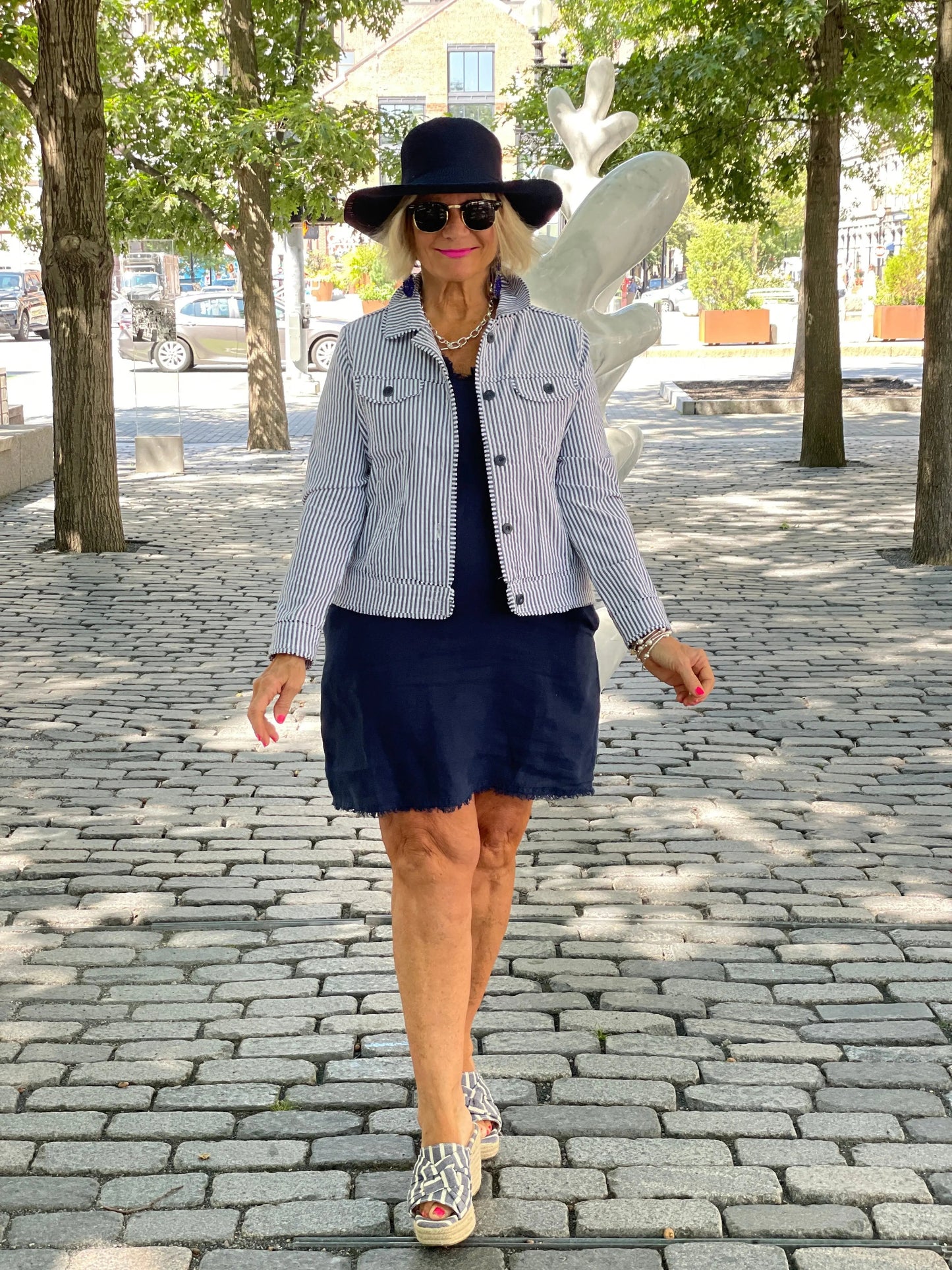 LULU-B NAVY LINEN DRESS