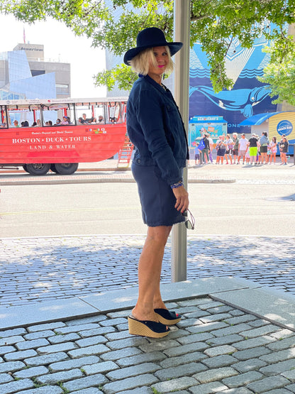 LULU-B NAVY LINEN DRESS