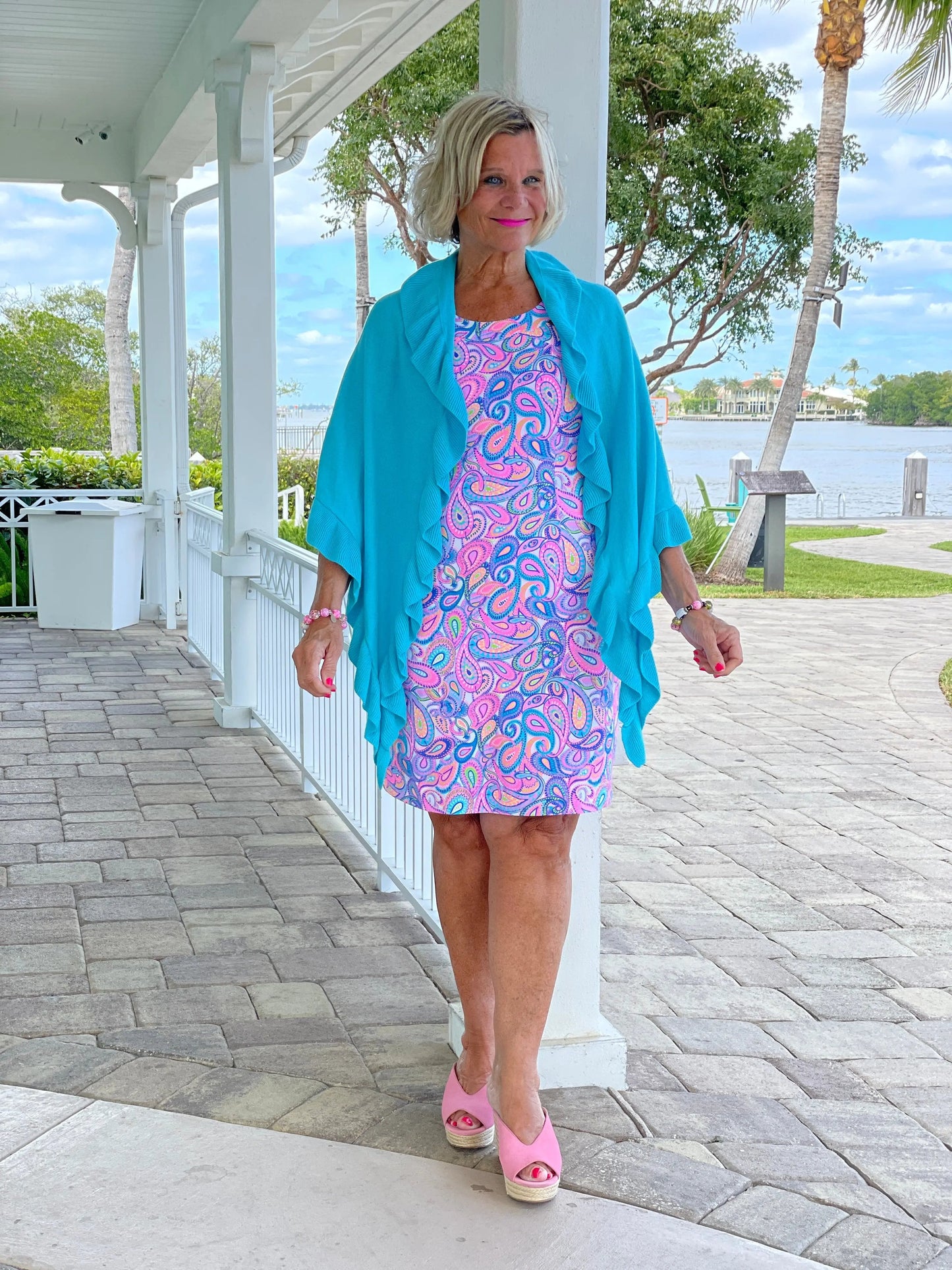 CAROLINA PAISLEY HALTER DRESS