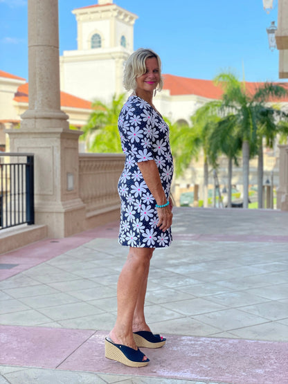 DASIY DAY ELBOW SLEEVE DRESS