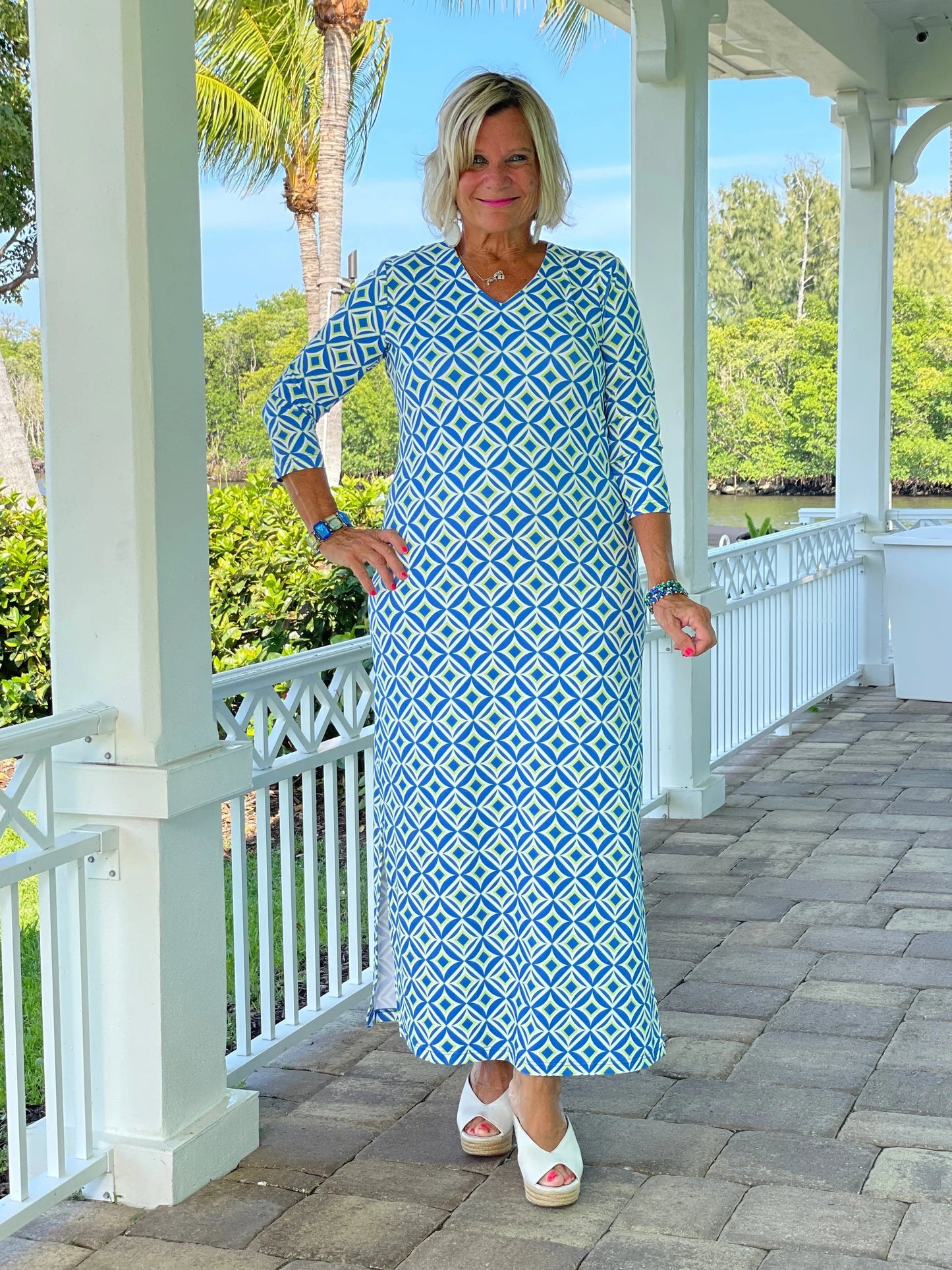 AQUA DIAMONDS ELBOW MAXI