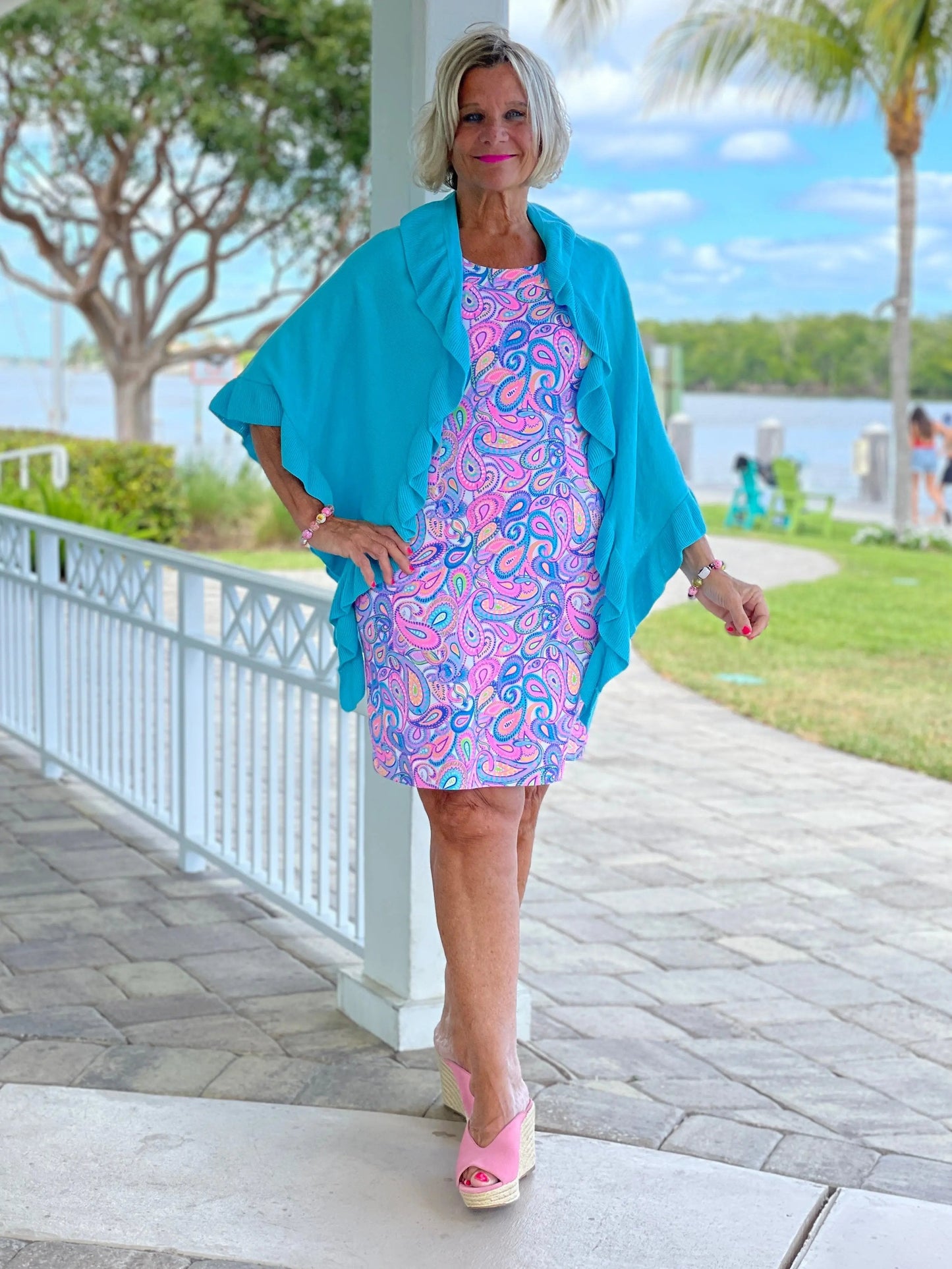 CAROLINA PAISLEY HALTER DRESS