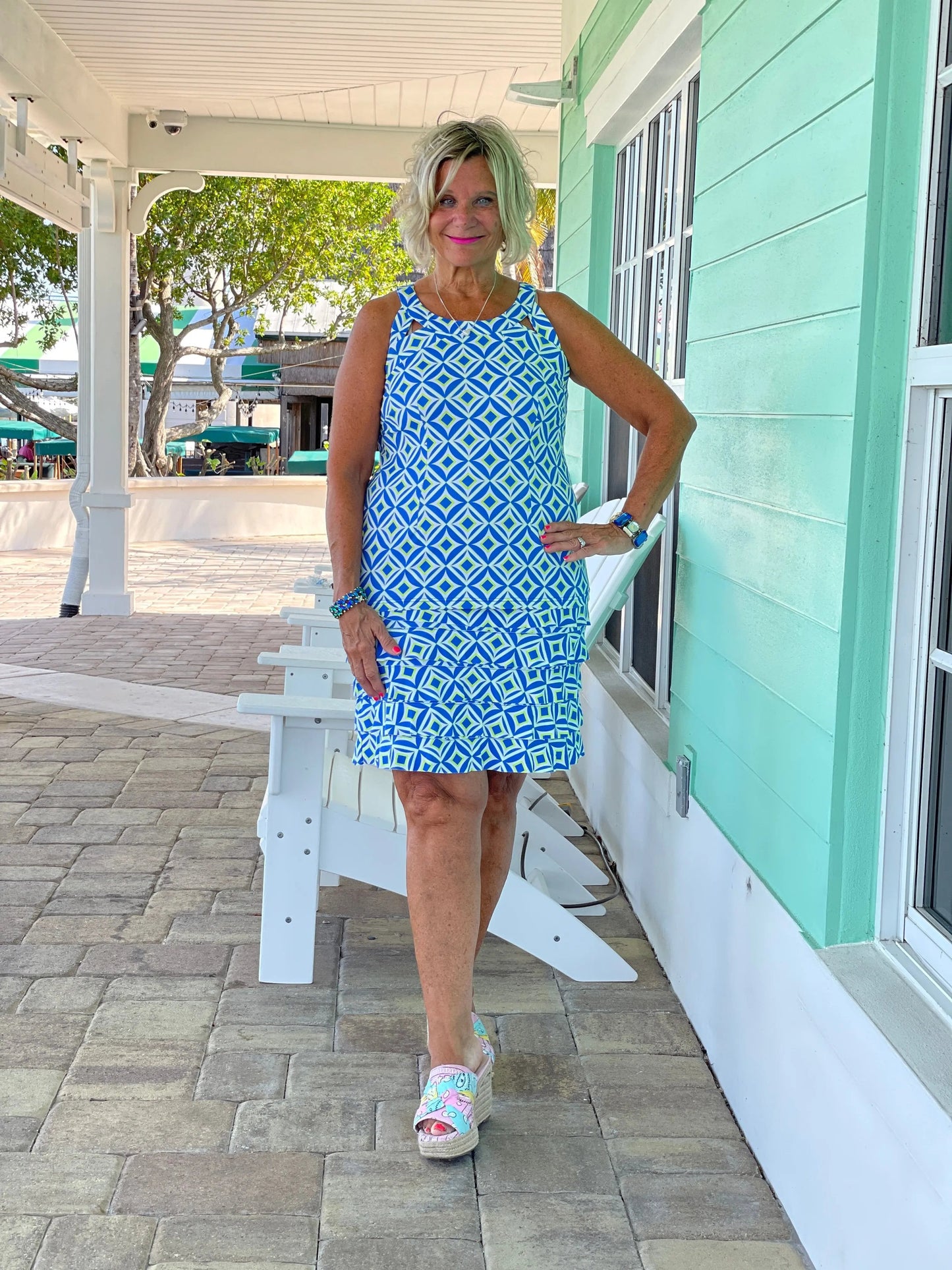 AQUA DIAMONDS BLUE CHA CHA SKORT